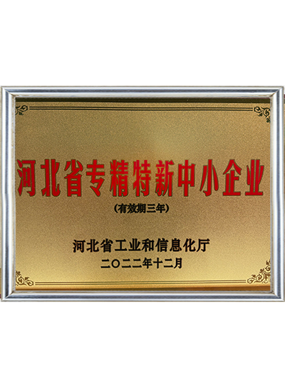 Hebei Province Specialized, Refined, Special and Innovative Small and Medium Enterprises